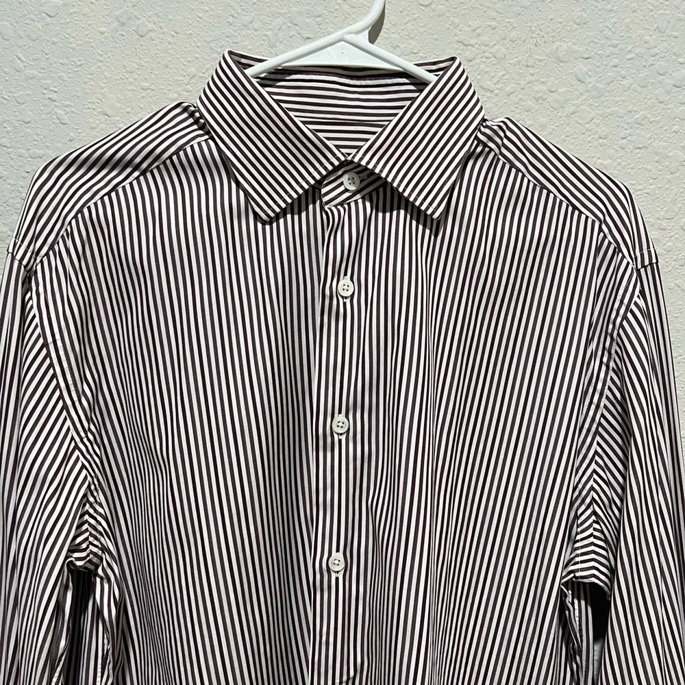 Ermenegildo Zegna Dress Shirt 42/16.5 Striped - Picture 4 of 7